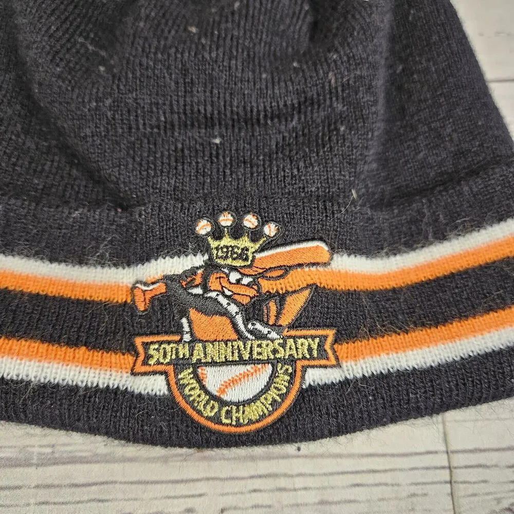 Baltimore Orioles 50th Anniversary 1966 World Champions Pom Beanie
